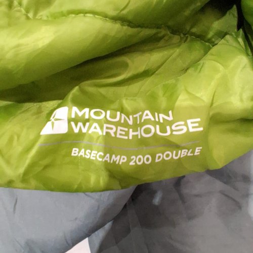 ADULT SLEEPINGO WATERPROOF SLEEPING BAG - DOUBLE - GREEN/GREY image 4