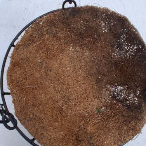 HANGING COCO FIBER PLANTER BASKET - 8" - BROWN/BLACK image 3