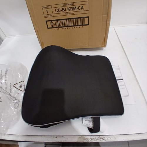 OBUSFORME LUMBAR SUPPORT ERGONOMIC MEMORY FOAM BACK REST WITH DUAL ADJUSTABLE STRAPS - BLACK (MODEL: CU-BLKRM-CA) image 2