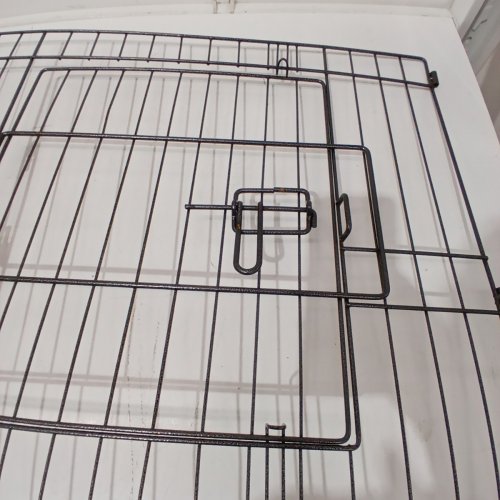 8-PANELS FOLDABLE PET PLAYPEN/FENCE WITH DOOR - 24" - BLACK image 3