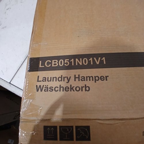 SONGMICS WOVEN LAUNDRY HAMPER - 90L - NATURAL (MODEL: LCB051N01V1) image 2