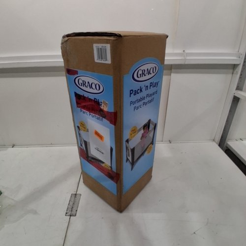 GRACO PACK 'N PLAY PORTABLE PLAYARD - 40" X 28" X 30" - OAKLEY FASHION / BLACK/GREY (MODEL: 2084226) image 4