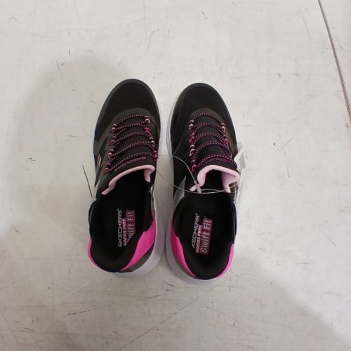 GIRL'S SKECHERS SWIFT FIT ATHLETIC SNEAKERS - SIZE 4 - BLACK / PURPLE (STYLE: 17300LCS) image 3