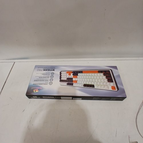 REDRAGON WYVERN PRO WIRED/WIRELESS MECHANICAL KEYBOARD WITH RGB BACKLIGHT, 3-LAYER NOISE DAMPENING, ROUND PBT KEYCAPS, AND CUSTOM LINEAR SWITCH - 2.4G AND BLUETOOTH MODES - WHITE/ORANGE (MODEL: K689) image 6