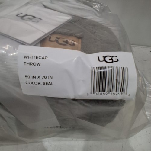 UGG SOFT PLUSH THROW BLANKET - 50" X 70" - WHITECAP image 3