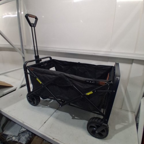 MAC SPORTS FOLDING WAGON WITH BRAKES AND POCKETS - 8.6" X 21.7" X 25" - 350LBS CAP - BLACK (MODEL: 1872234) image 3