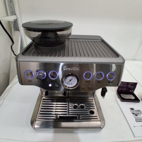 BREVILLE THE BARISTA EXPRESS ESPRESSO MACHINE WITH BUILT-IN GRINDER & MILK FROTHER - BRUSHED STAINLESS STEEL (MODEL: BES870XL/B) image 2