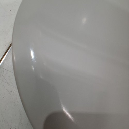 BEMIS MAYFAIR MOLDED WOOD ROUND TOILET SEAT WITH LIFT-OFF HINGES - SILVER (MODEL:41EC 162) image 2