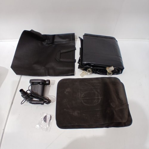 CAR INFLATABLE AIR MATTRESS SET WITH PILLOW & ELECTRIC PUMP - 53" X 32" - BLACK image 2