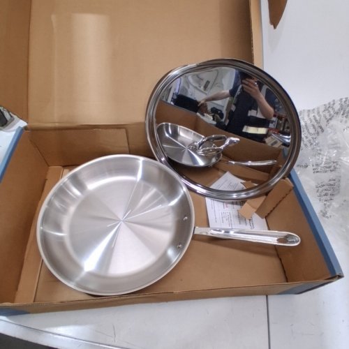 ALL CLAD D3 STAINLESS FRYING PAN WITH LID, 12" image 2