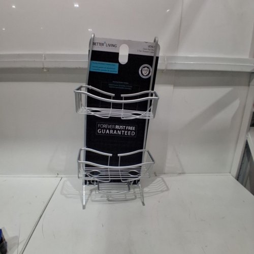 BETTER LIVING PRODUCTS VENUS 3-TIER OVER THE SHOWER DOOR CADDY, 24" X 11.25" - GREY (MODEL: 13634) image 2