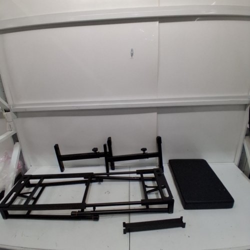2PC STRICH COLLAPSIBLE PIANO KEYBOARD STAND AND BENCH SET - STAND FOR 54-88 KEY ELECTRIC PIANOS - BLACK (MODEL: SKT-01) image 2
