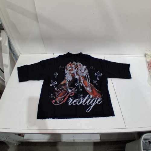 MEN'S PRESTIGE GRAPHIC "CHAINS" T-SHIRT - SMALL - BLACK image 2