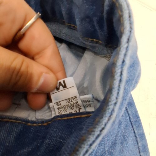 WOMENS HIGH WAISTED WIDE LEG JEANS - SIZE 8 (MED) - LIGHT BLUE image 2