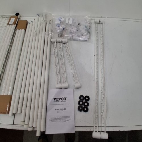 5-TIER OVER WASHER AND DRYER STORAGE SHELVES - 77" - WHITE (MODEL: SHSS7534196-5B) image 4