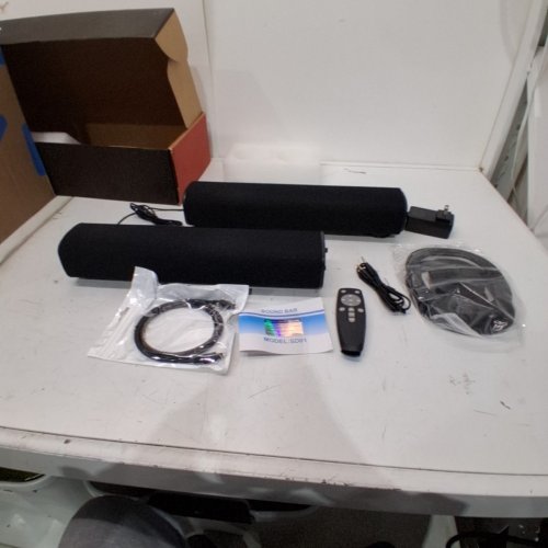 VEATOOL 2.2CH WIRELESS BLUETOOTH 5.0 SOUND BAR OR DUAL SPEAKERS WITH 3D SURROUND SOUND & POWERFUL BASS - BLACK image 3