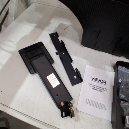 VEVOR TRUCK BED STORAGE BOX WITH SWINGING HINGE LOCK WITH KEY - FOR FORD F150 2015 TO 2021 MODELS RIGHT SIDE - BLACK (MODEL: ZP20220406S02) image 3