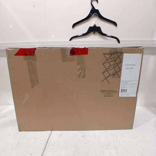 ALTON FOLDABLE VINYL/WOODEN CLOTHING RACK - 29.5" X 15" X 42" - BLACK/OAK - (MODEL: 42-030-72) image 3