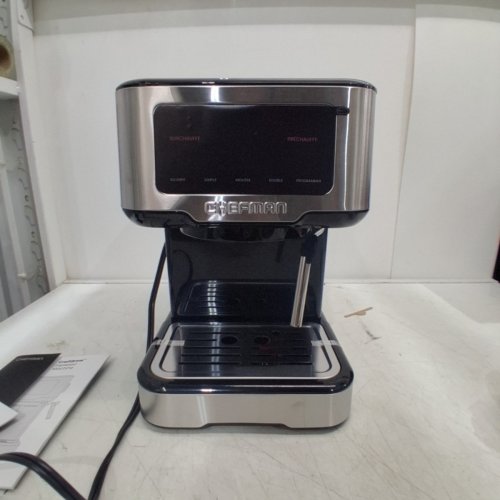 CHEFMAN EASY-BREW ESPRESSO MACHINE WITH ONE-TOUCH INTERFACE - 15 BAR - STAINLESS STEEL/BLACK (MODEL: RJ54-SS-15) image 3
