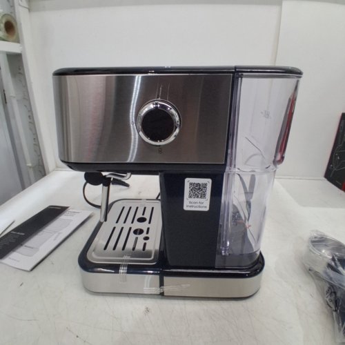 CHEFMAN EASY-BREW ESPRESSO MACHINE WITH ONE-TOUCH INTERFACE - 15 BAR - STAINLESS STEEL/BLACK (MODEL: RJ54-SS-15) image 5