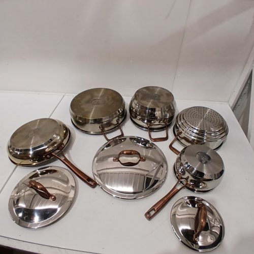 8PC LAGOSTINA FORTE STAINLESS STEEL POTS AND PAN SET - STAINLESS STEEL (MODEL: L933619212) image 3