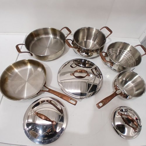 8PC LAGOSTINA FORTE STAINLESS STEEL POTS AND PAN SET - STAINLESS STEEL (MODEL: L933619212) image 6