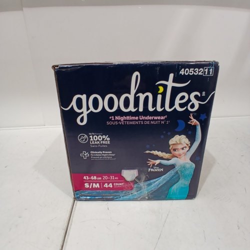 44PK GOODNITES POTTY TRAINING UNDERWEAR FOR GIRLS - SMALL/MEDIUM - FITS SIZES 6-8 - FROZEN image 3
