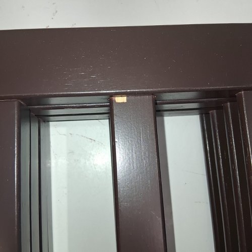 SEMIOCTHOME 4-PANEL FREESTANDING FOLDABLE WOODEN PET GATE DESIGNED FOR SMALL DOGS/PUPPIES - 74" X 23.6" - ESPRESSO (MODEL: 4PGL-XY-048-BN) image 3