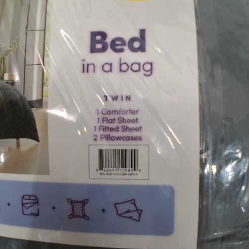 5PC SWEET HOME COLLECTION COMFORTER SET - TWIN - GREY image 2