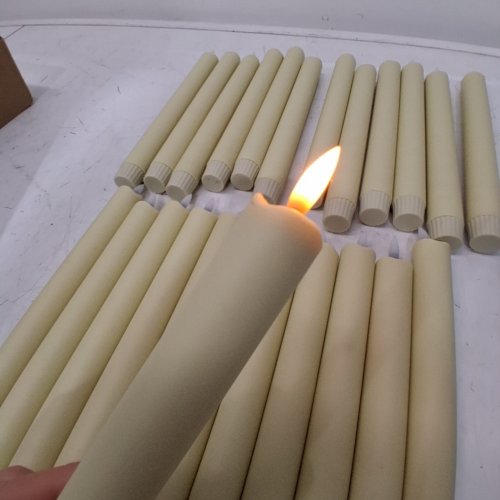 24PK CAKETYCG FLAMELESS TAPER LED CANDLES - 9" - WHITE (MODEL: RXZER23) image 2