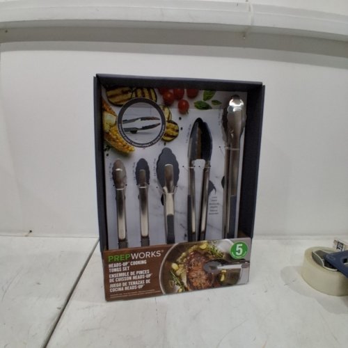 5PC PROGRESSIVE PREPWORKS TONG SET -GREY\SILVER image 2