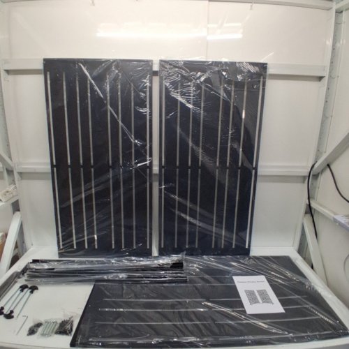 LUMIOCA RECTANGLE OUTDOOR GALVANIZED METAL SHEET PRIVACY SCREEN - 47" X 71" - BLACK (MODEL: SYJ-GE040108) image 2
