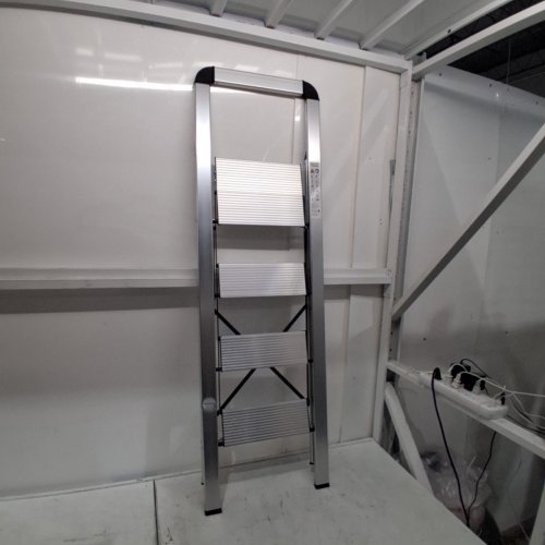 KINGRACK FOLDING 4-STEP STOOL LADDER - 330.7LBS MAX LOAD - SILVER (ITEM: WK3003-4E2-SILVER) image 6