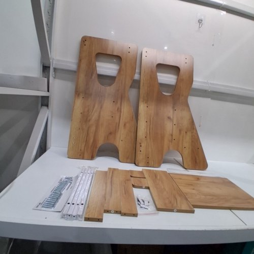 COSYLAND MULTIFUNCTIONAL KITCHEN STEP STOOL - NATURAL (MODEL: CS000178-1-CA) image 3