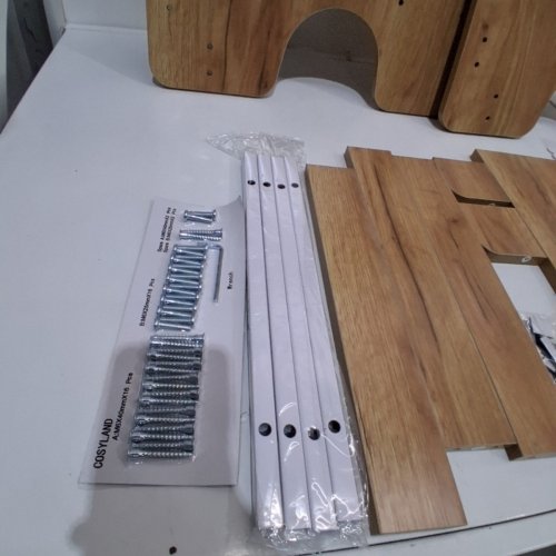 COSYLAND MULTIFUNCTIONAL KITCHEN STEP STOOL - NATURAL (MODEL: CS000178-1-CA) image 4
