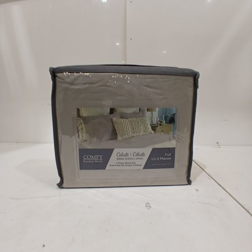 4PC COMFY BAMBOO WORLD CELEESTE 9900 SERIES BEDDING SHEET SET, MICROFIBER - FULL - GREY image 3
