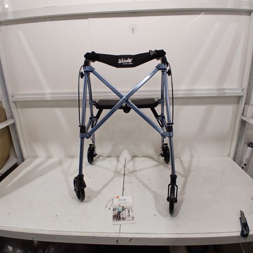 WONDER ROLLATOR STANDER LIGHTWEIGHT ROLLING WALKER WITH BRAKES - 250LBS CAP - COBALT BLUE (MODEL:4250-CB) image 2
