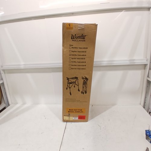 WONDER ROLLATOR STANDER LIGHTWEIGHT ROLLING WALKER WITH BRAKES - 250LBS CAP - COBALT BLUE (MODEL:4250-CB) image 4