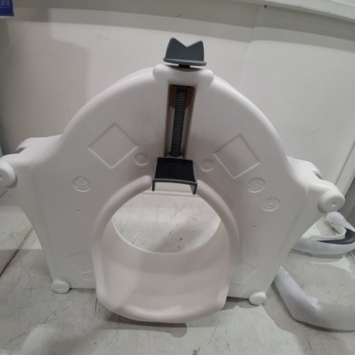 RAISED TOILET SEAT WITH ALUMINUM HANDRAILS - 5" RAISED - OFF-WHITE (MODEL: SC7060B) image 3