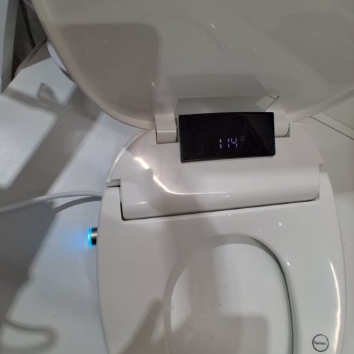WLJBIDET ELONGATED SMART BIDET TOILET SEAT WITH HEAT/DRYER & NIGHTLIGHT - 18.5" - WHITE - (MODEL: WLJ-O80KL ) image 2