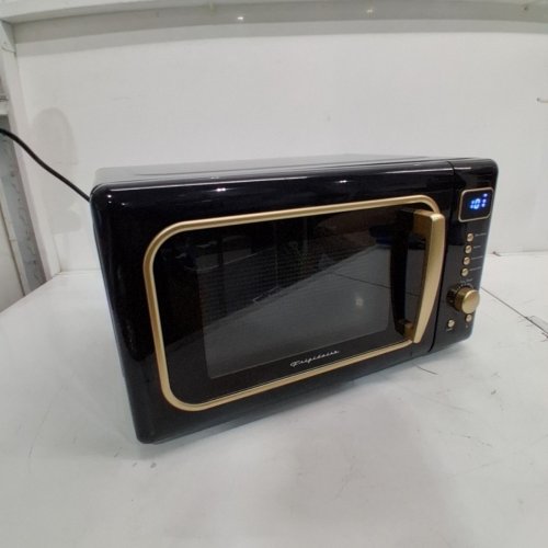 FRIGIDAIRE RETRO MICROWAVE OVEN - 0.7CU.FT - 700W - RETRO BLACK/GOLD (MODEL: EMW788-BLACKGLD) image 5