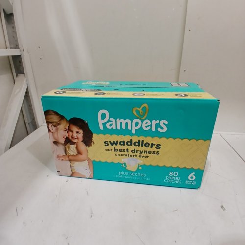 80PK PAMPERS SWADDLERS DIAPERS - SIZE 6 image 2