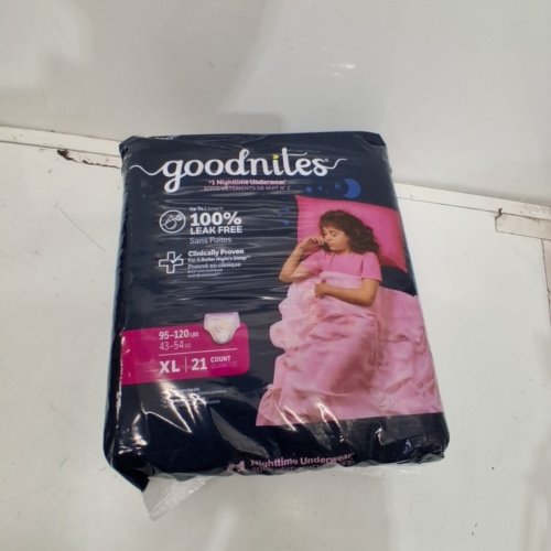 21PK GOODNITES GIRLS' NIGHTTIME UNDERWEAR - EXTRA LARGE (95LBS - 120LB) image 2