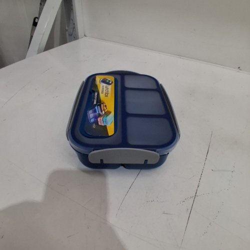 BENTO STYLE LUNCHBOX WITH 4 COMPARTMENTS - 8.9"X6.4"X2.6" - BLUE image 4