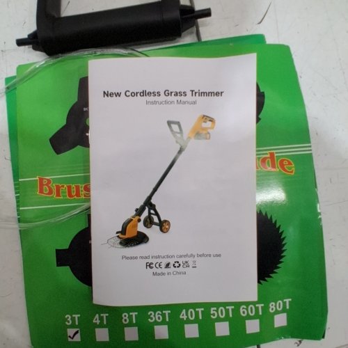 ITOOLMAX LIGHTWEIGHT CORDLESS ELECTRIC 3-IN-1 GRASS TRIMMER, BRUSH CUTTER, WEED WACKER - YELLOW/BLACK image 2