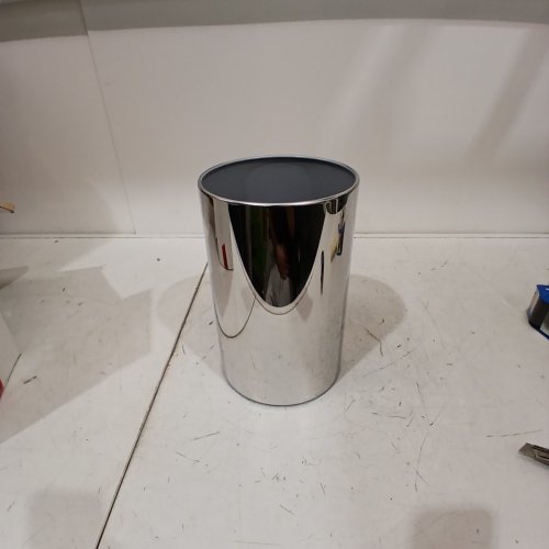 GATO STAINLESS STEEL WASTE BASKET - 2.9 GAL - CHROME (ITEM: 1910) image 3