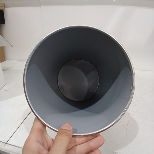 GATO STAINLESS STEEL WASTE BASKET - 2.9 GAL - CHROME (ITEM: 1910) image 4