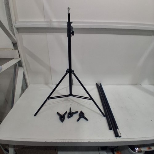 T-SHAPE PORTABLE BACKGROUND BACKDROP SUPPORT STAND KIT 6.5FT WIDE 8.5FT TALL FOR VIDEO STUDIO PHOTOGRAPHY WITH 3 SPRING CLAMPS image 2