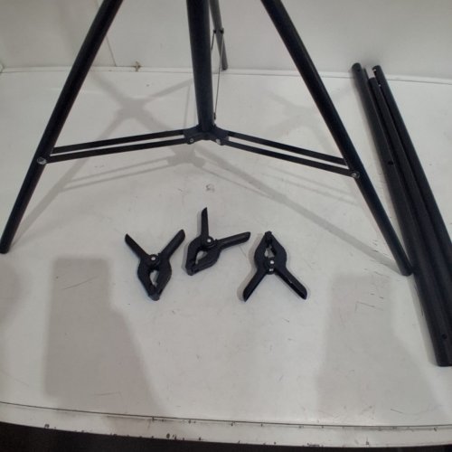 T-SHAPE PORTABLE BACKGROUND BACKDROP SUPPORT STAND KIT 6.5FT WIDE 8.5FT TALL FOR VIDEO STUDIO PHOTOGRAPHY WITH 3 SPRING CLAMPS image 3