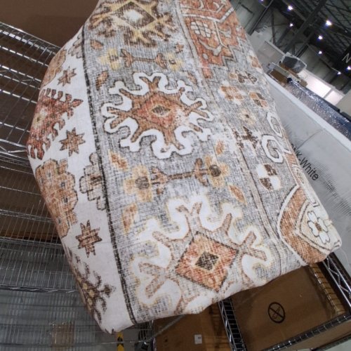 ZESTHOME NON-SLIP STAIN RESISTANT WASHABLE VINTAGE AREA RUG - 10FT X 14FT - ORANGE/BROWN image 4